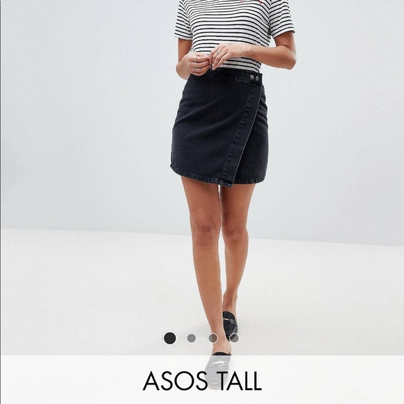 ASOS Dresses & Skirts - ASOS Tall Denim Wrap Skirt